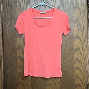 Women’s coral colored T-shirt, active basic brand size medium